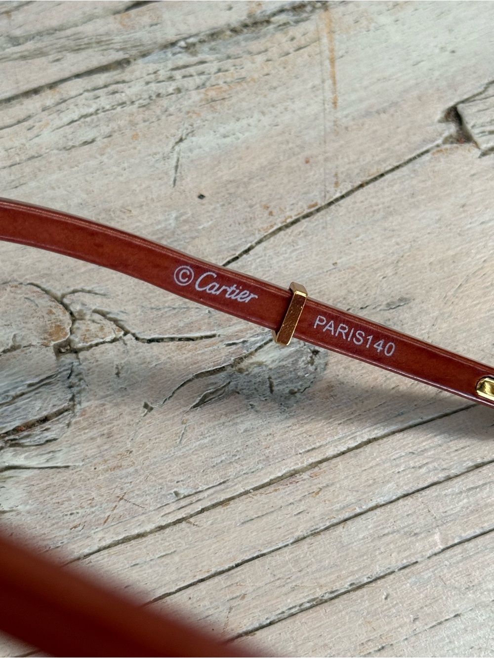 Cartier Gold and wood sunglasses Authentic - Picture 14 of 14